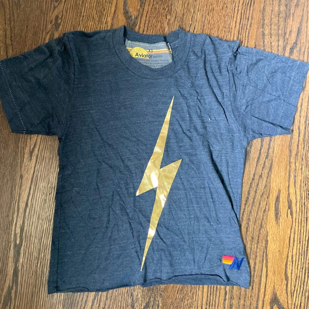 Never worn Aviator Nation lighting bolt shirt